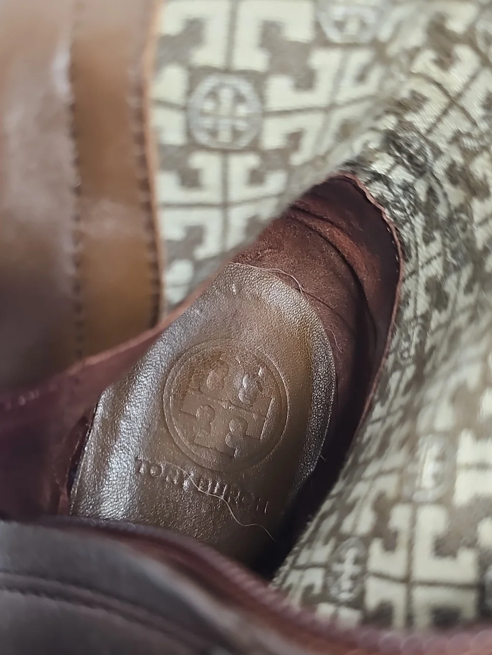 Tory Burch  Simone Dark Brown Leather Over-the-Knee Riding Boots.